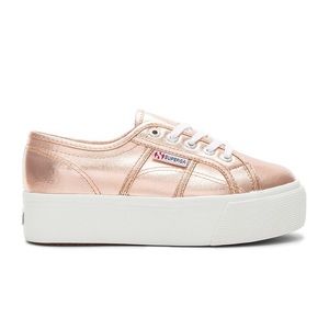 Superga Platform Sneakers Rose Gold